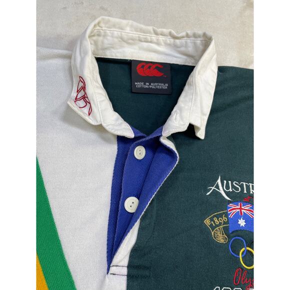 Canterbury Vintage Mens Australia Olympics International Rugby Jersey Polo XL - Picture 6 of 16